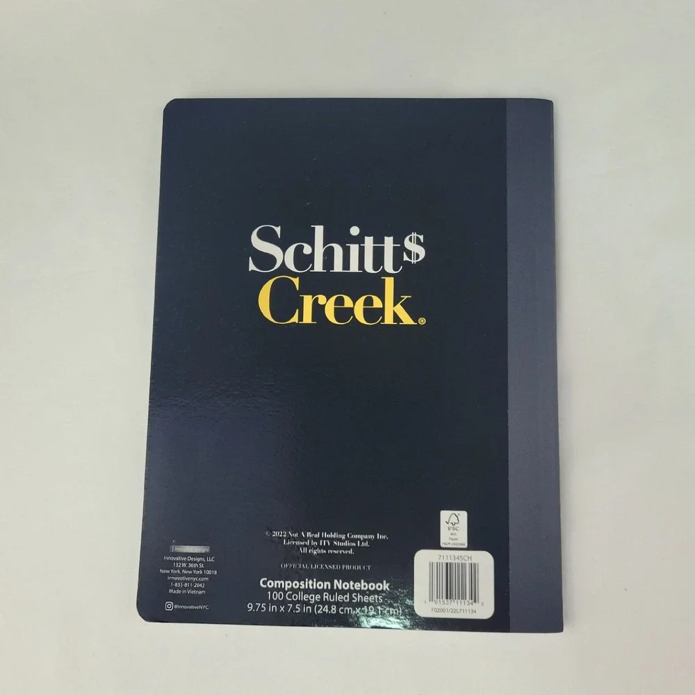 Schitts Creek Rose Family Rosebud Motel Composition Notebook 100 Sheets 711134SC